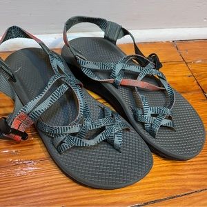 Chaco ZX/2 Blue & Orange Strappy Outdoor Sandals